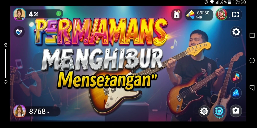 Screenshot gameplay <strong>8768</strong> menampilkan interaksi musik yang menarik dan seru.