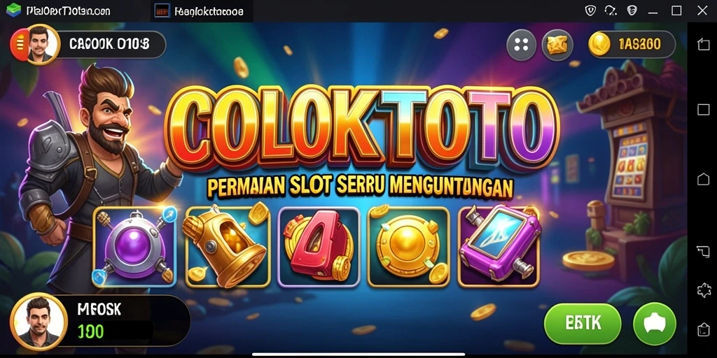 Screenshot gameplay COLOKTOTO menampilkan keseruan permainan Slot yang menghibur.