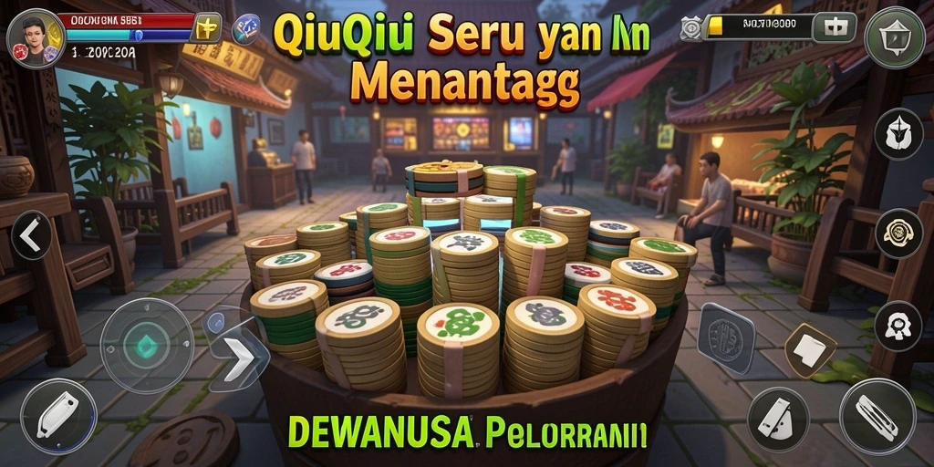 Screenshot menunjukkan gameplay seru DEWANUSA QiuQiu.