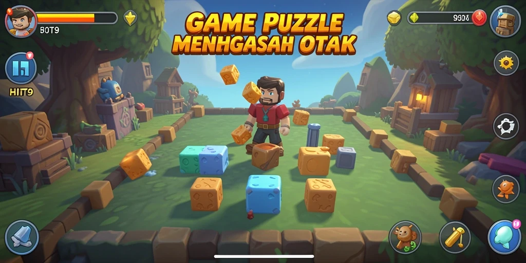 Screenshot gameplay HIT9 menampilkan tantangan puzzle yang memikat.