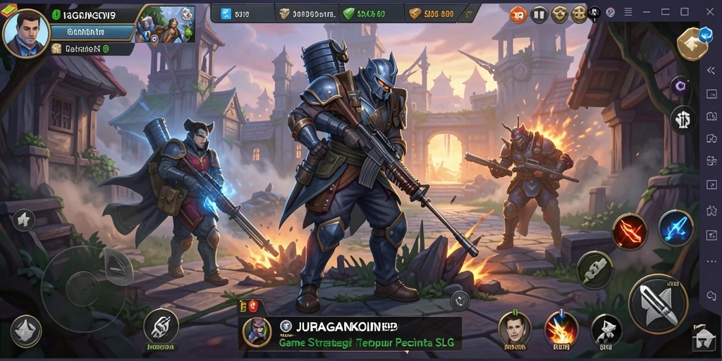 Screenshot tampilan gameplay <strong>JURAGANKOIN99</strong> dengan aksi strategis yang menegangkan.