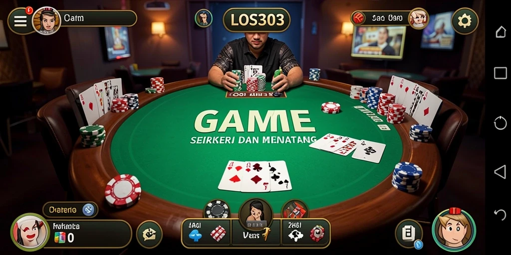 Tampilan gameplay Poker yang menarik dan menantang dari LOS303.