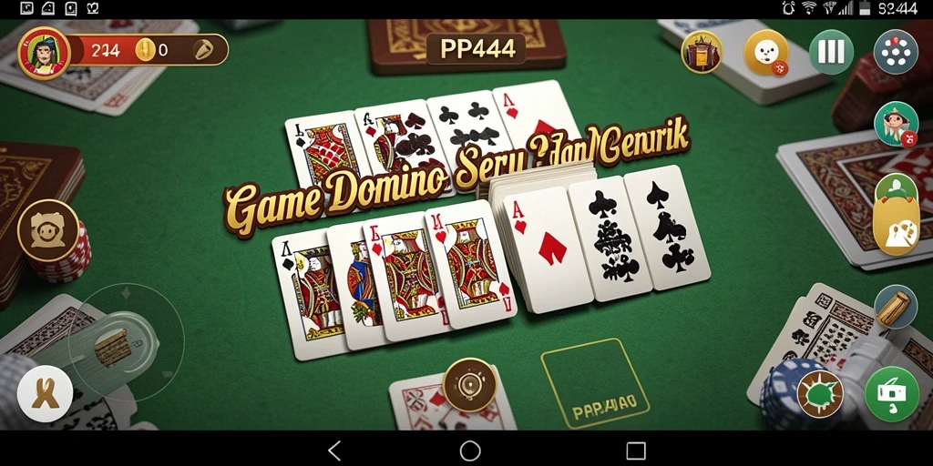 Screenshot gameplay seru dari PP444 yang menunjukkan aksi domino.
