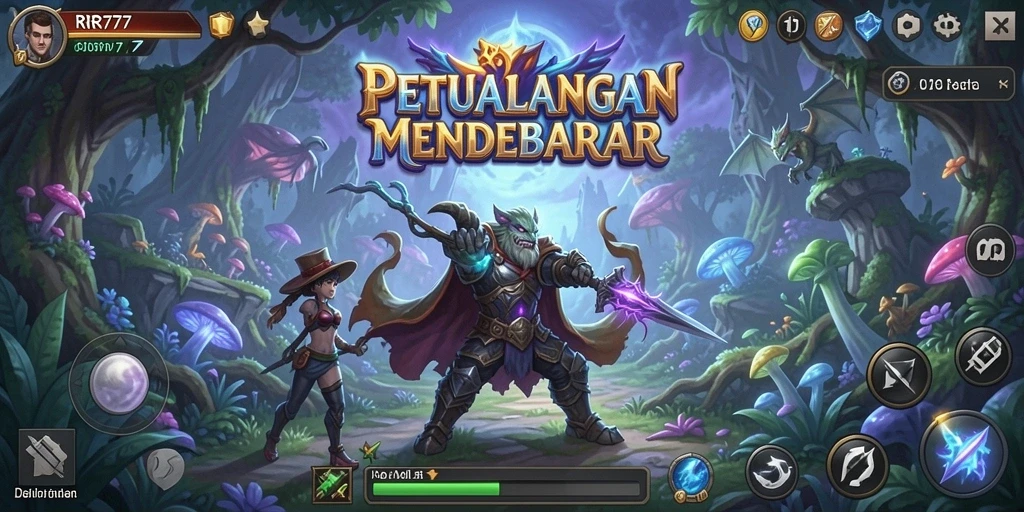 Tampilan gameplay seru di dunia petualangan RR777.