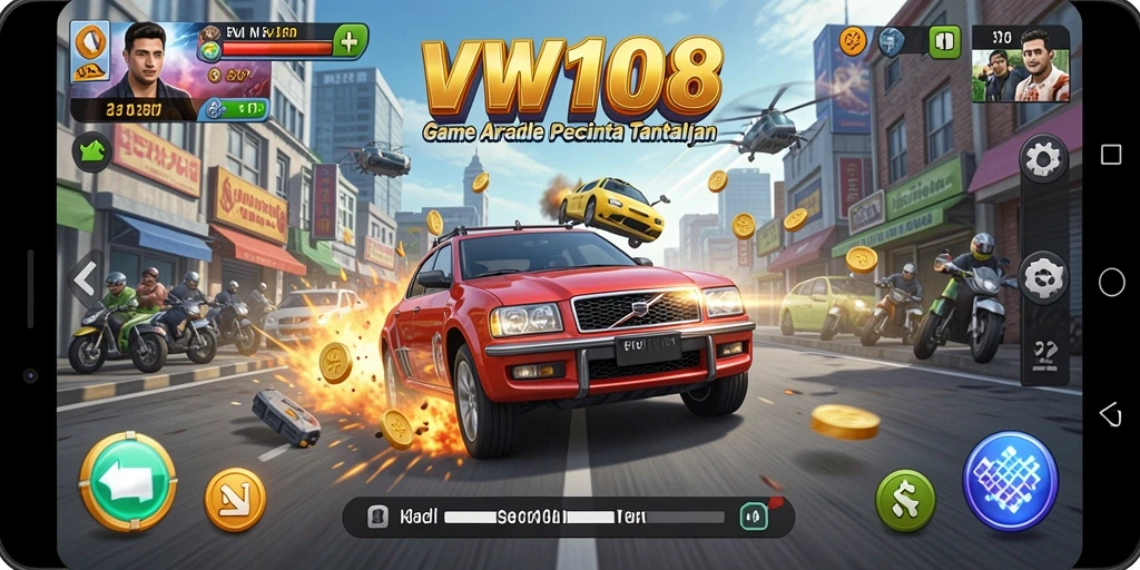 Tampilan gameplay seru VW108 dengan banyak tantangan.